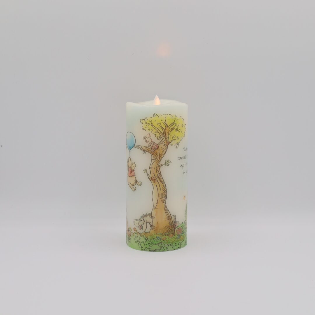 Winnie the Pooh Tall Blue Balloon Flameless Candle - Image 11