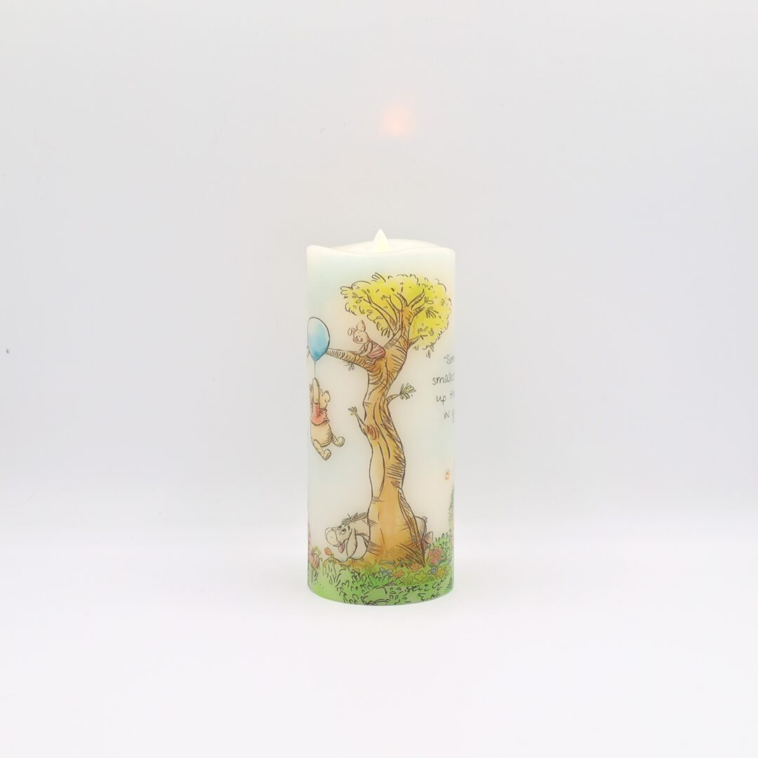 Winnie the Pooh Tall Blue Balloon Flameless Candle - Image 10