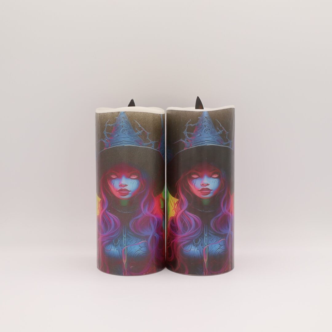 3 Neon Witches Flameless Candle - Image 3