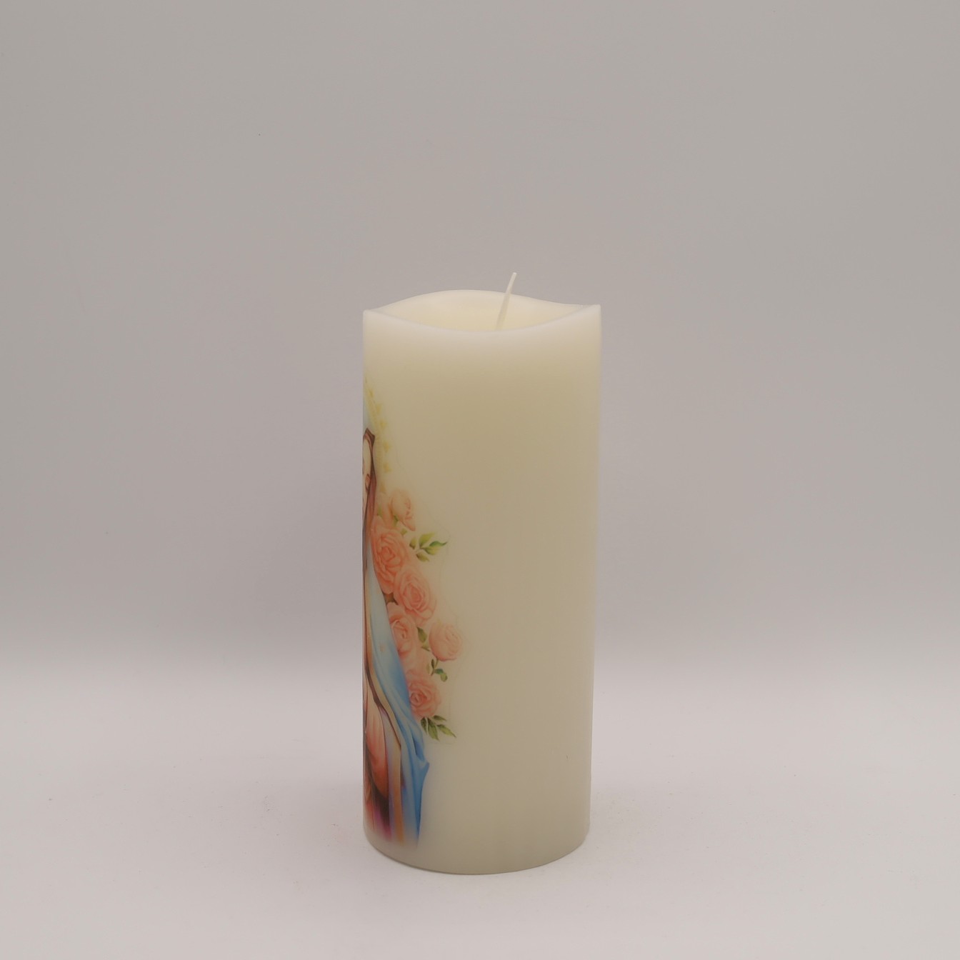 Mother Mary candle, Real Wax Flameless Candle with Remote option - Image 4