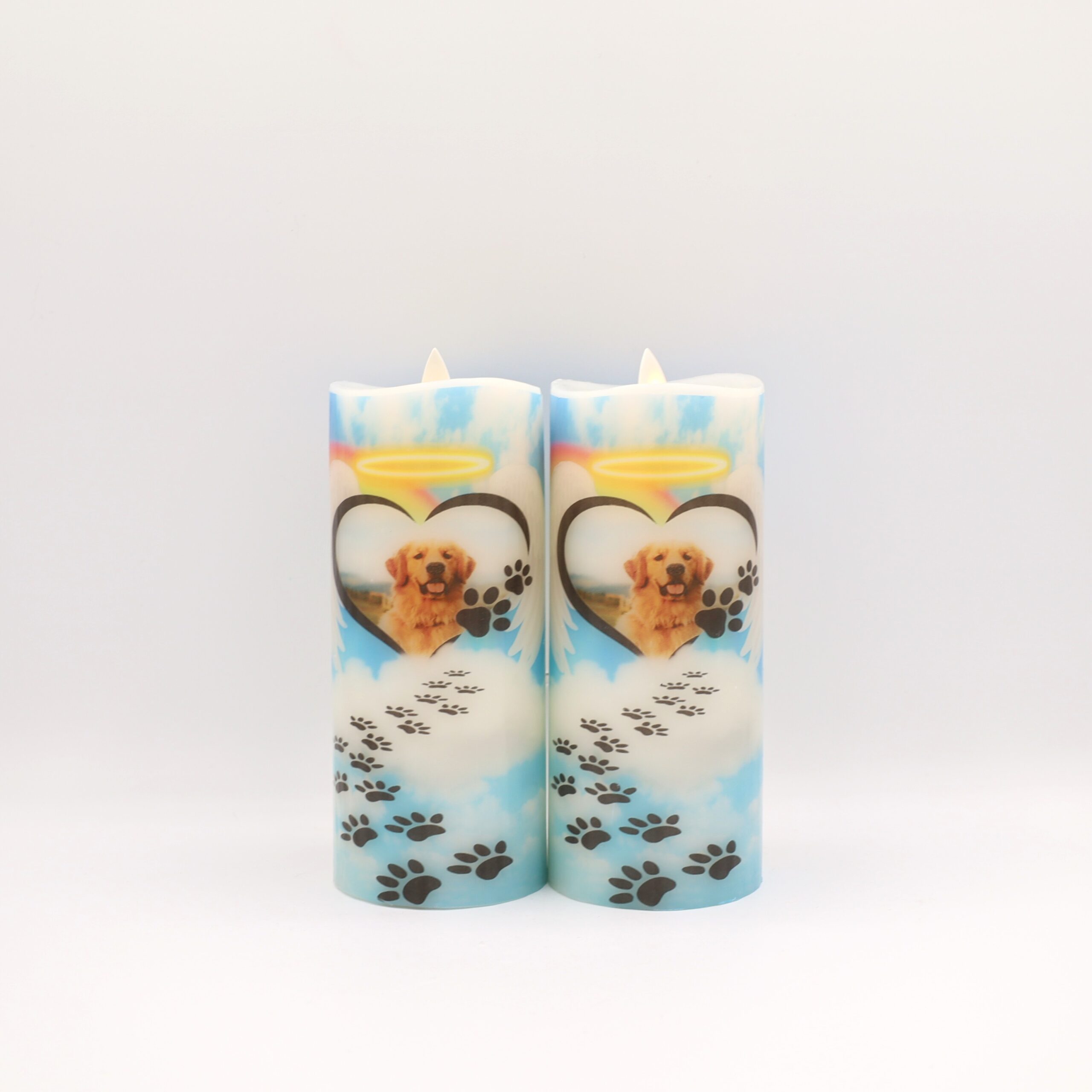 Rainbow Bridge Pet Memorial candle, flameless LED candle with remote option - Image 3