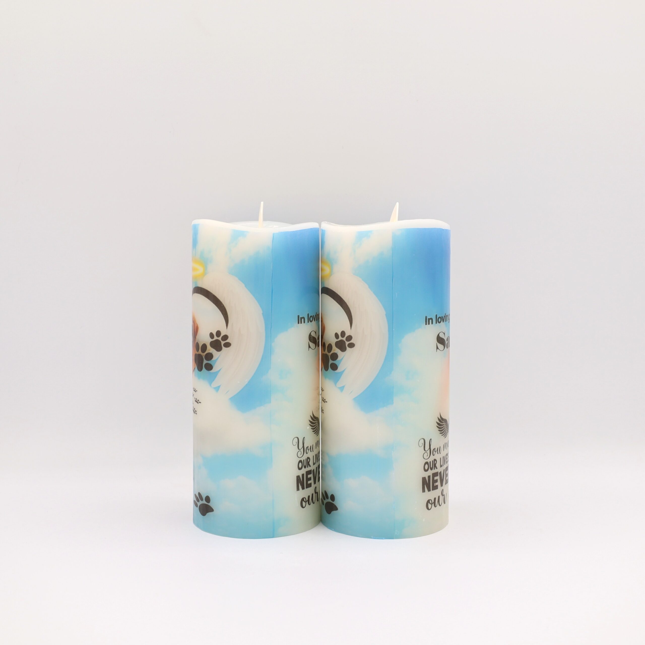 Rainbow Bridge Pet Memorial candle, flameless LED candle with remote option - Image 6