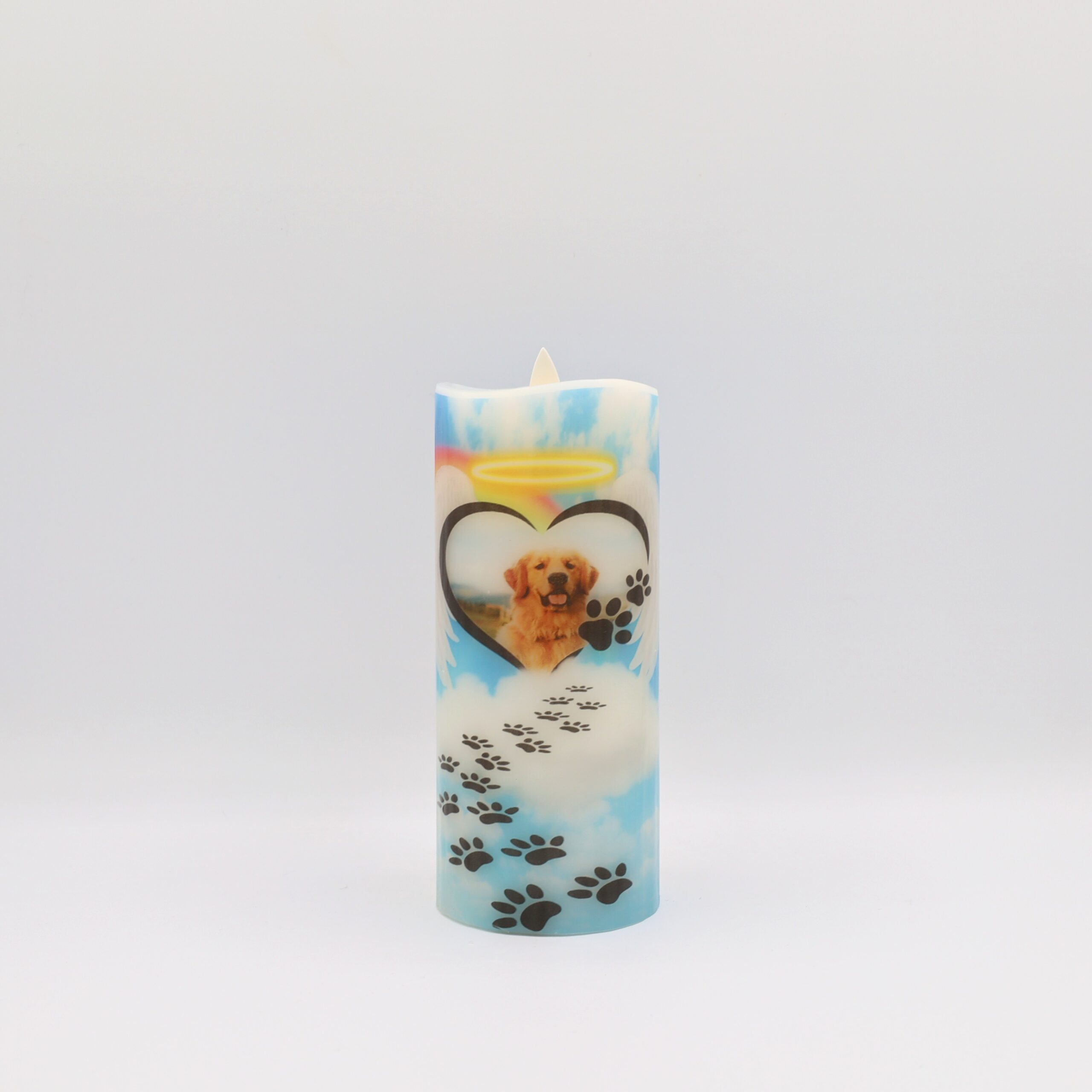 Rainbow Bridge Pet Memorial candle, flameless LED candle with remote option - Image 7